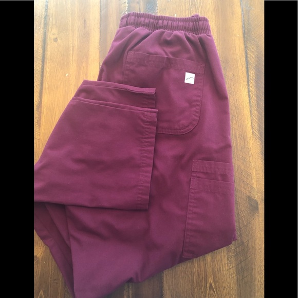 Butter Soft Scrub Pants - Wine - Medium - Picture 6 of 6